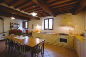 Ground floor kitchen at Villa Felceto in Tuscany